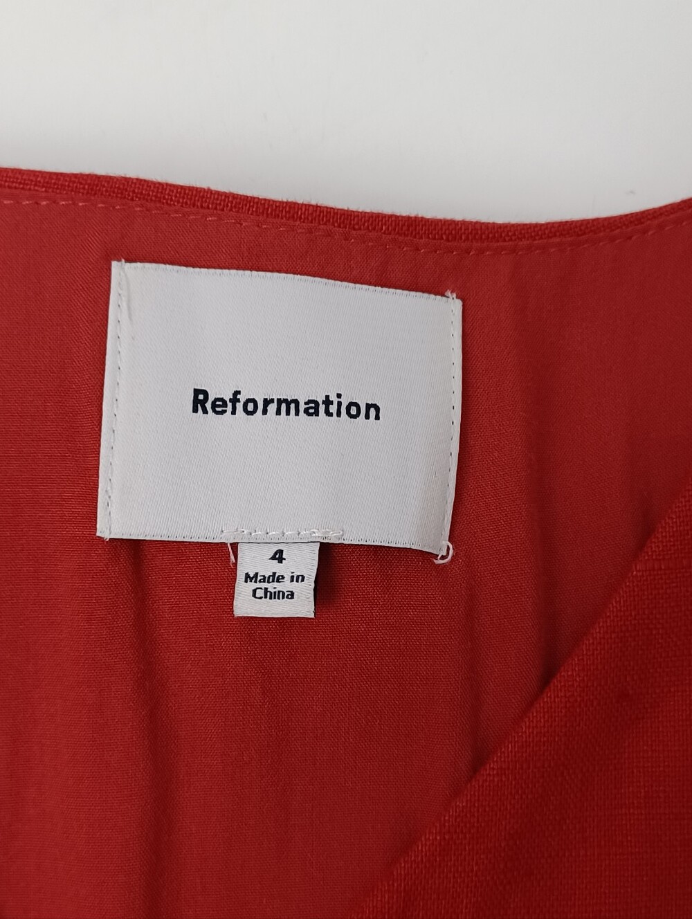 Reformation Aspen Linen Top Vest Size 4 Women Sleeveless Red Buttons Feminine View 3
